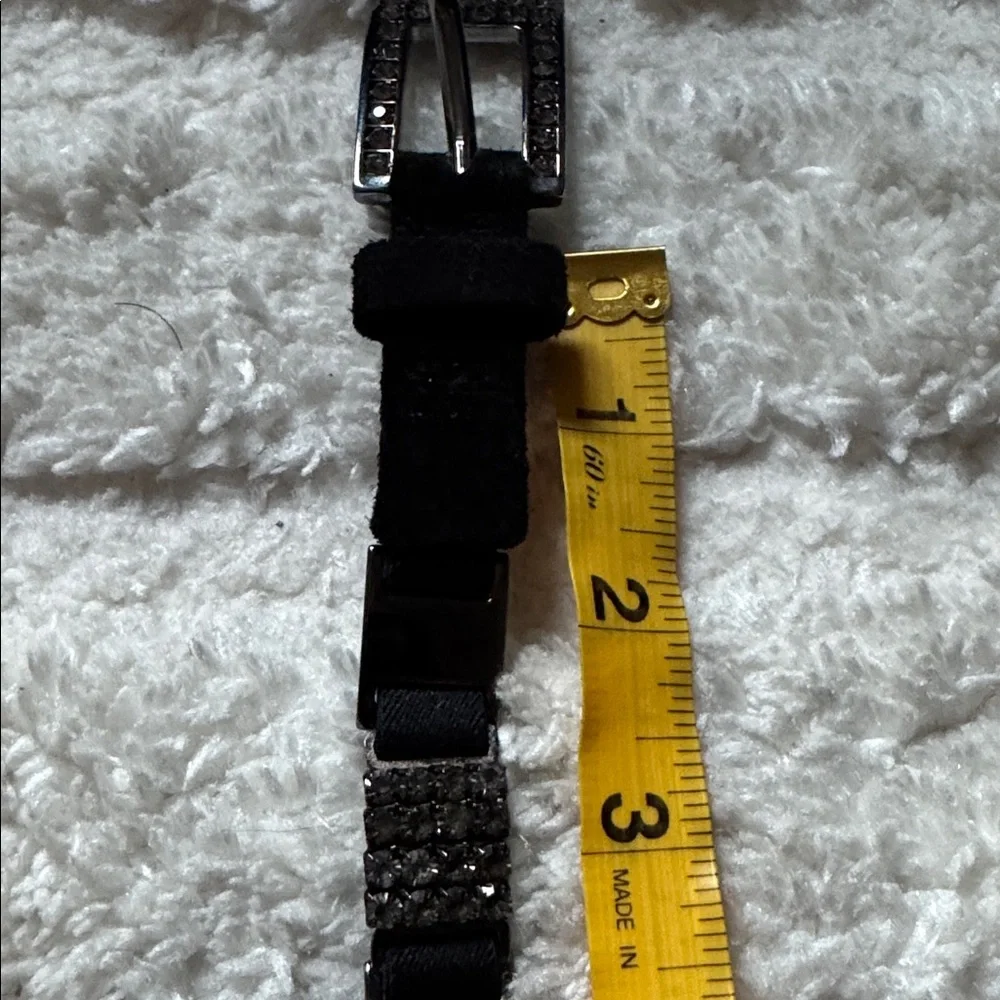 Ibel vintage Black Crystal-Embellished Women's Belt